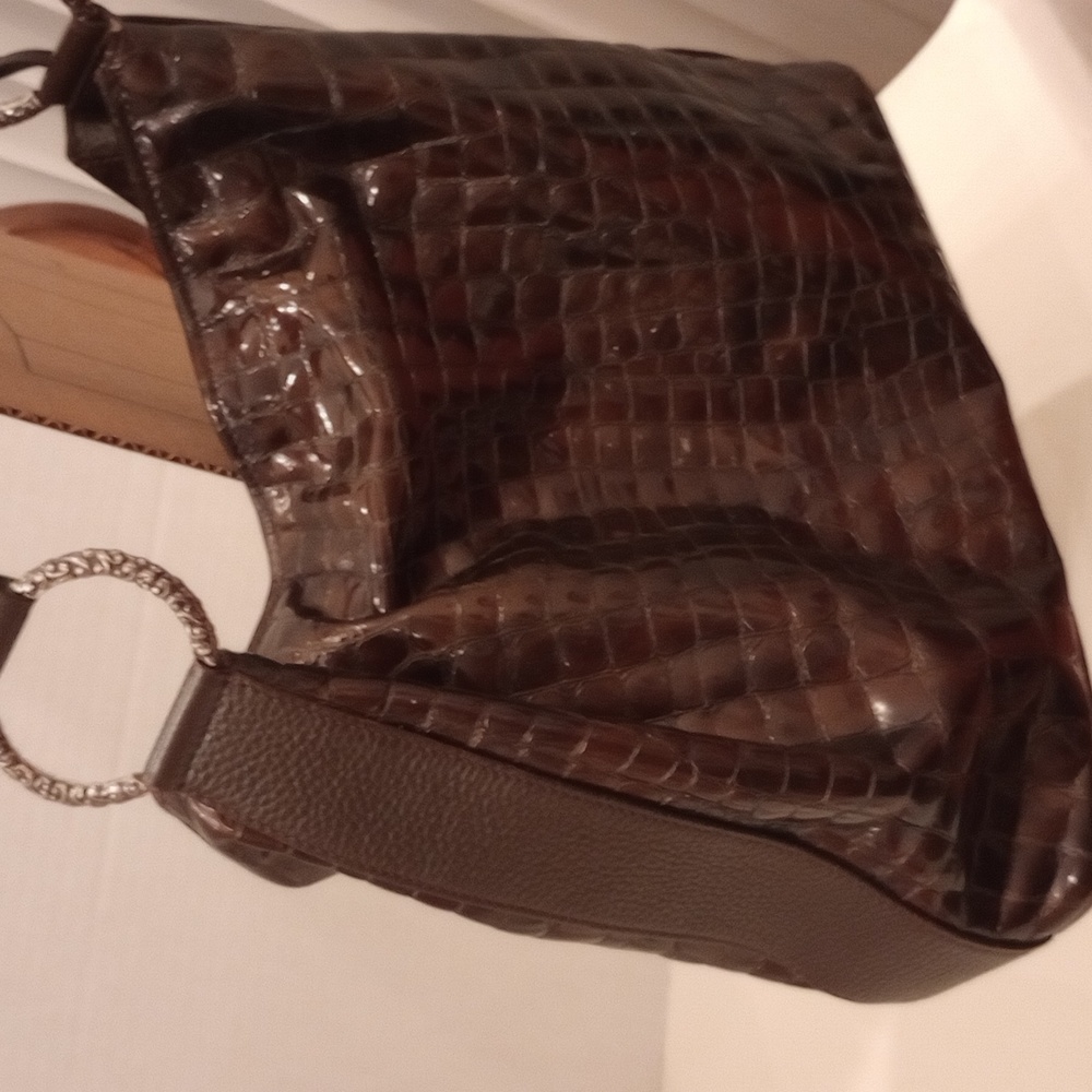 VGUC. Brighton patent leather reptile style shoulder bag.